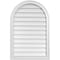 Ekena Millwork Round Top Surface Mount PVC Gable Vent w/ 2"W x 1-1/2"P Brickmould Frame, 24"W x 36"H GVPRT24X3602SN - alternate 1